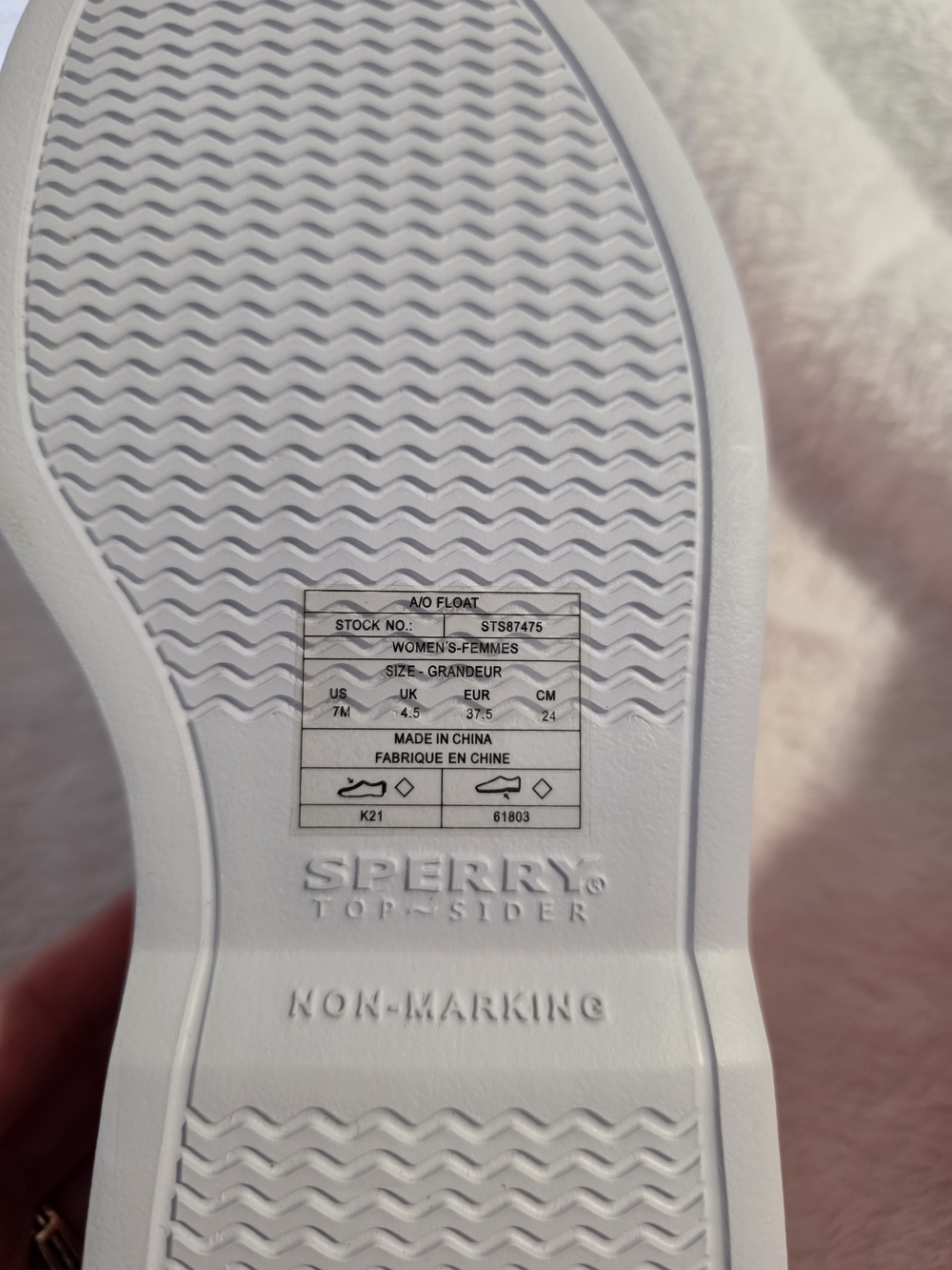 Sperry Coral White Slip-On Boat Shoe - Picture 3 of 4
